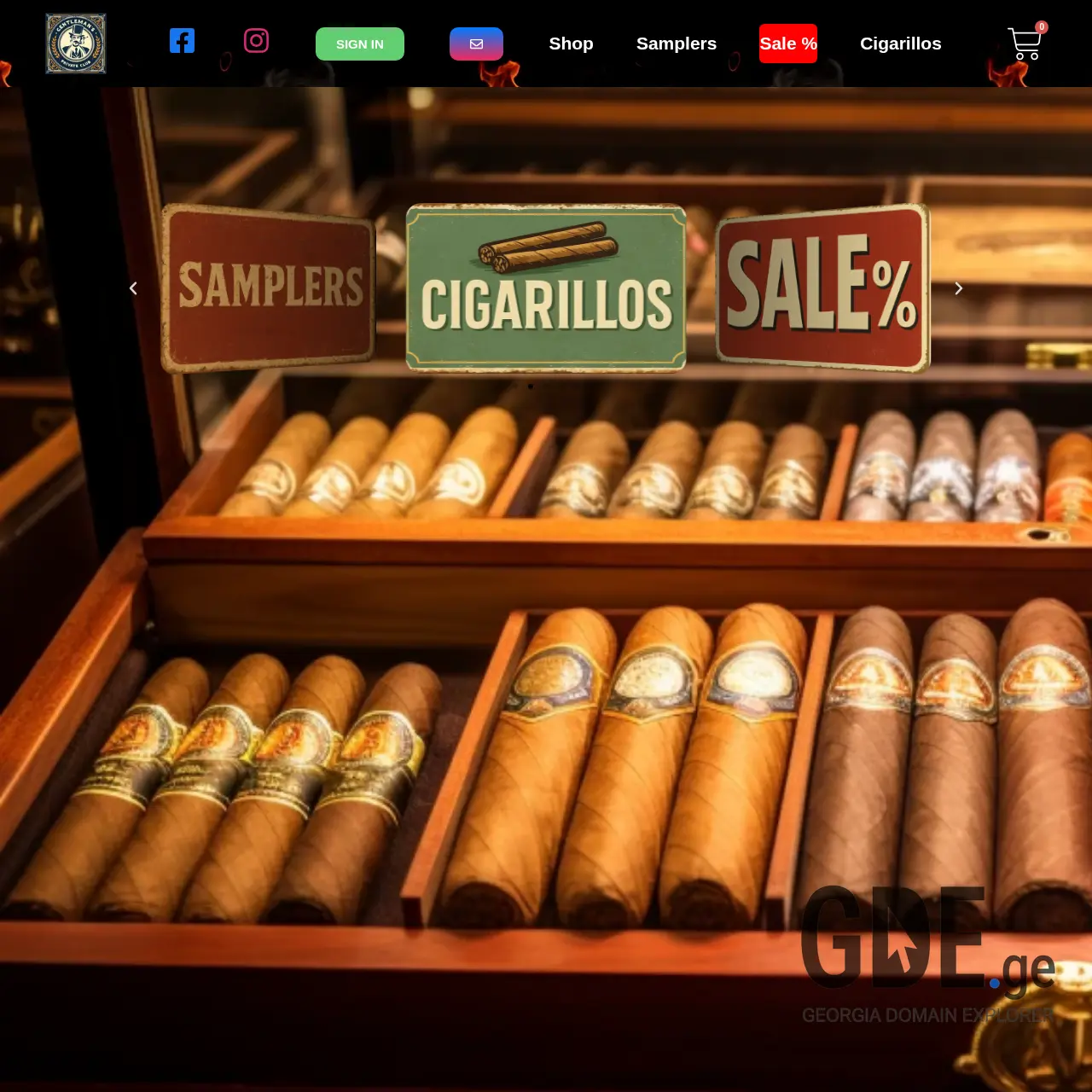 Screenshot of the site mycigars.ge at 2025-12-12