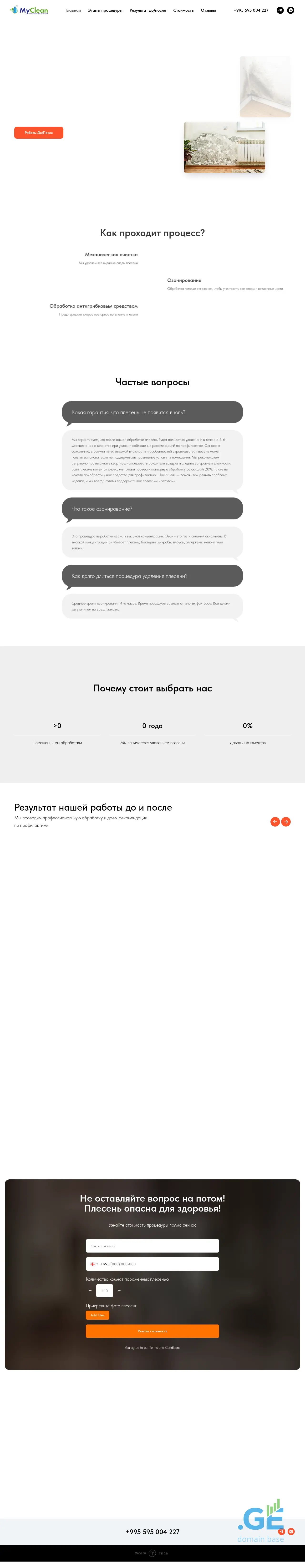 Screenshot of the site myclean.ge