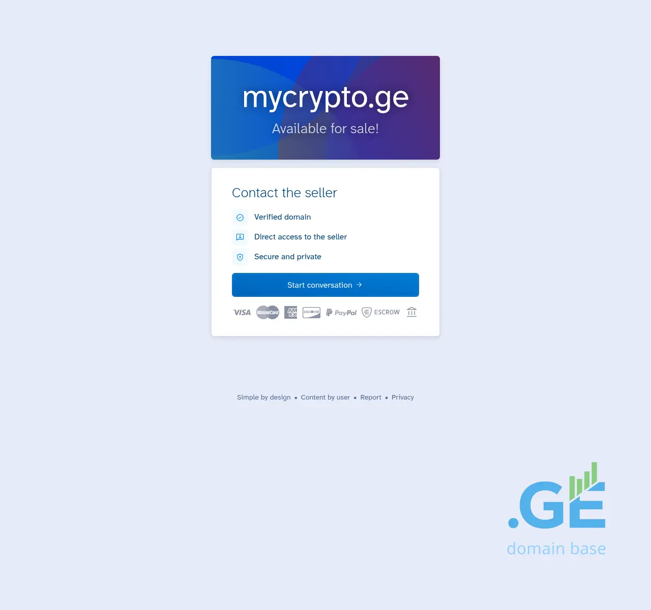 Screenshot of the site mycrypto.ge