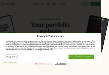 Screenshot of mydevpa.ge