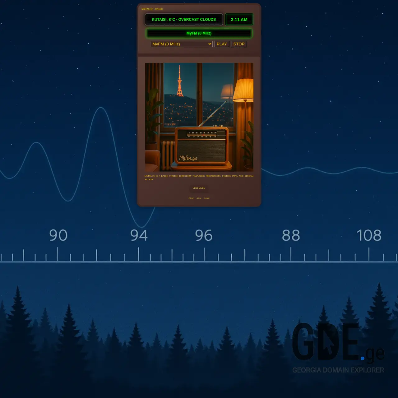 Screenshot of the site myfm.ge at 2025-12-12