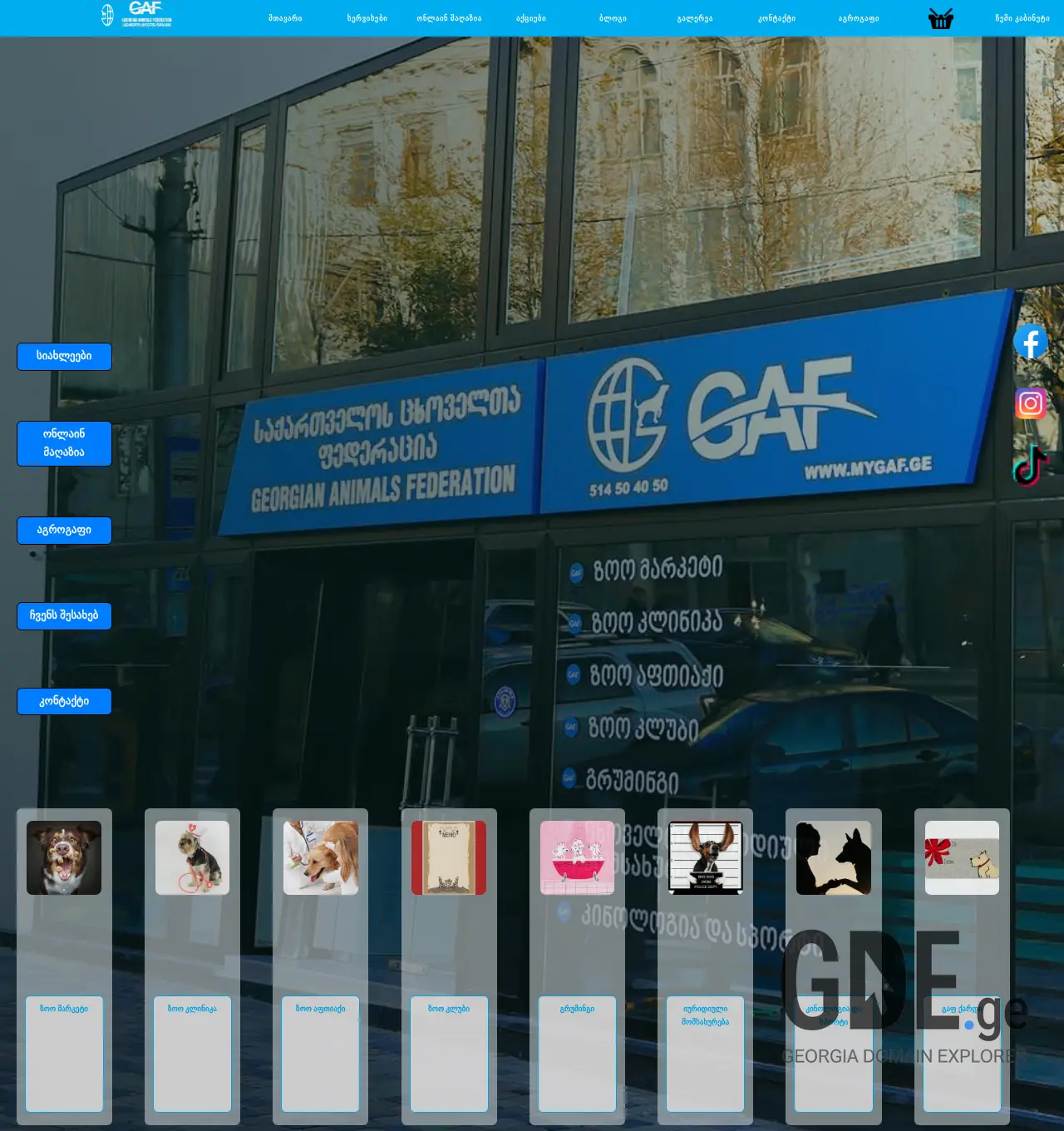 Screenshot of the site mygaf.ge at 2025-12-06