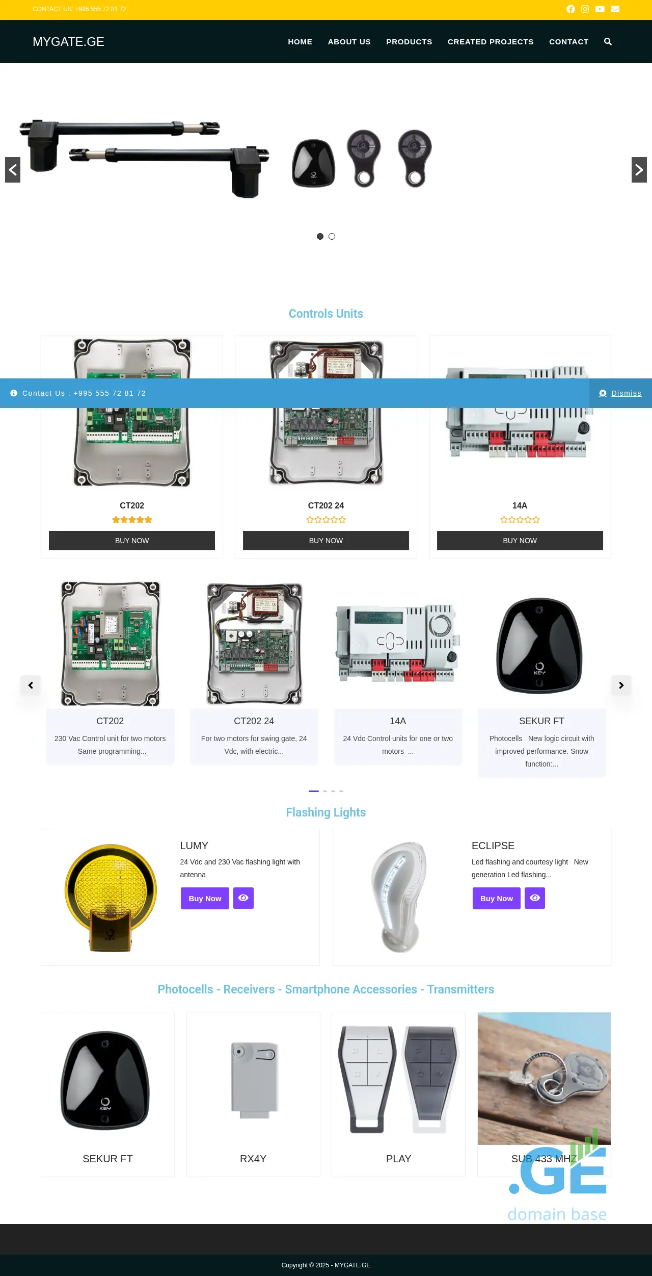 Screenshot of the site mygate.ge