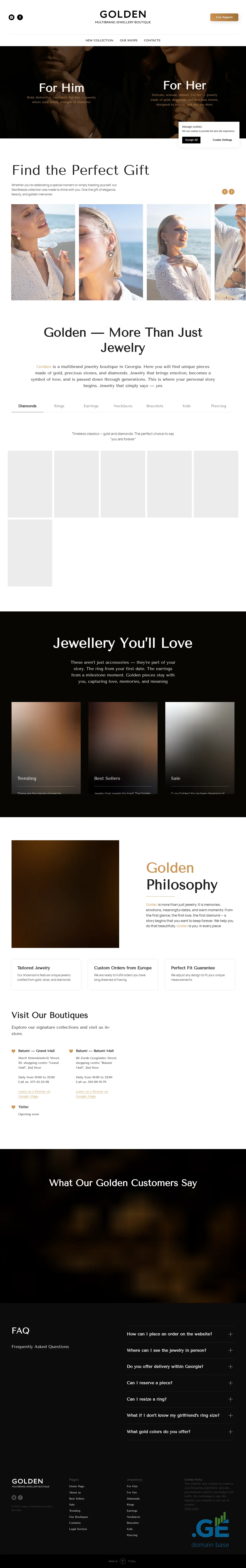 Screenshot of the site mygolden.ge