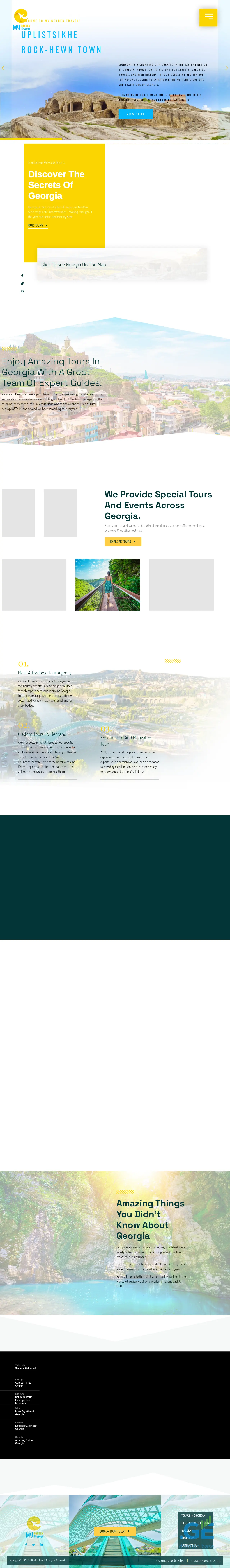 Screenshot of the site mygoldentravel.ge