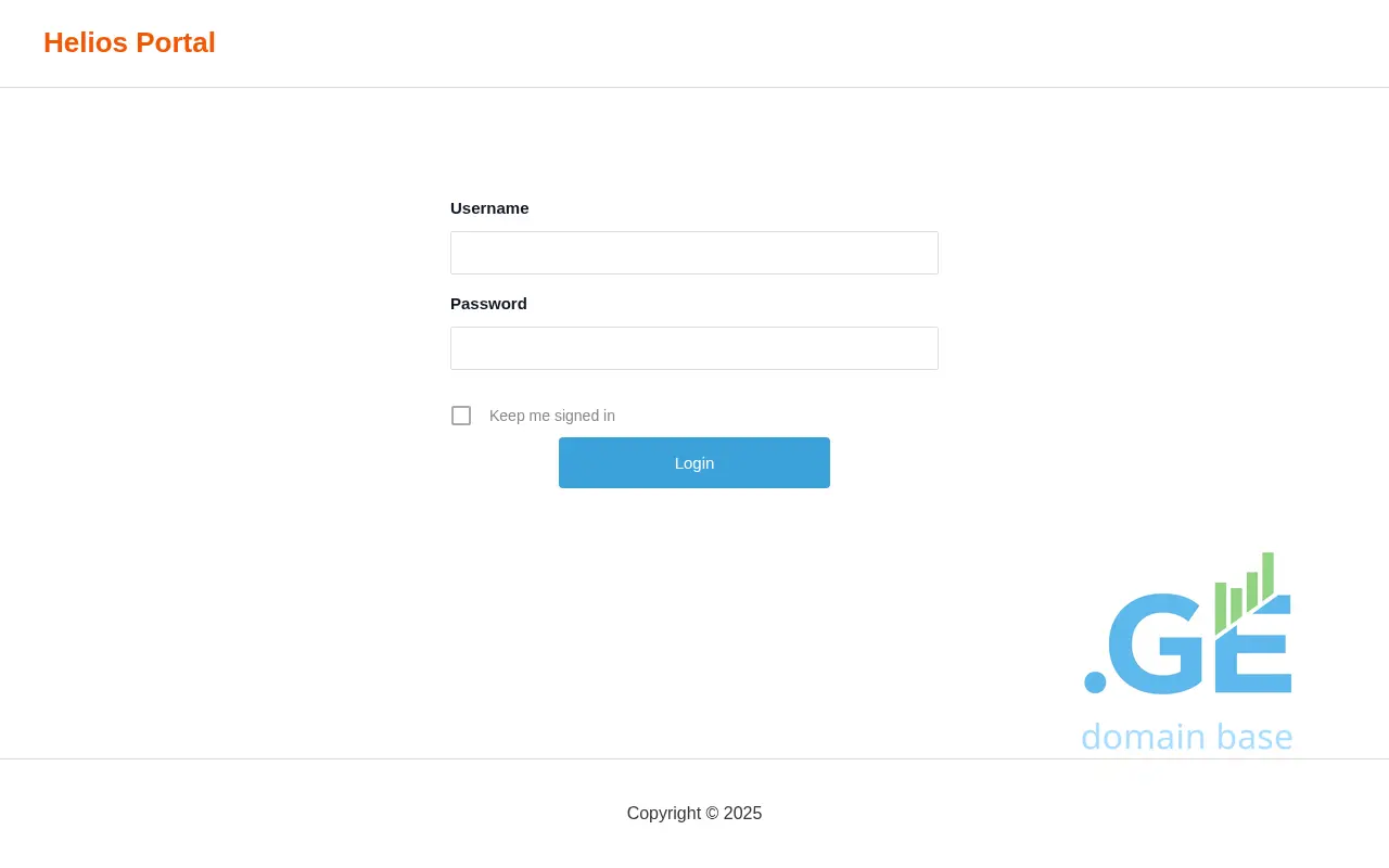 Screenshot of the site myhelios.ge