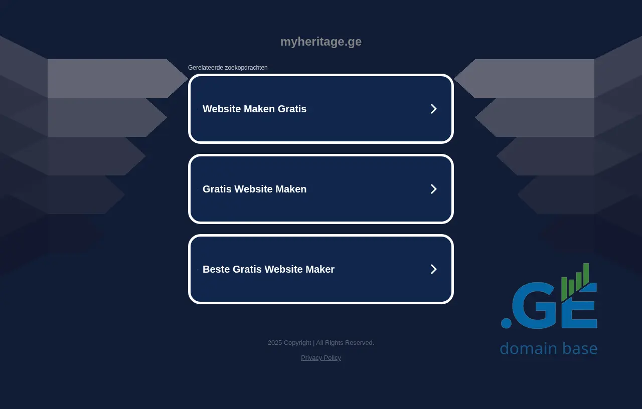 Screenshot of the site myheritage.ge
