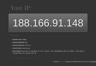 Screenshot of myip.ge