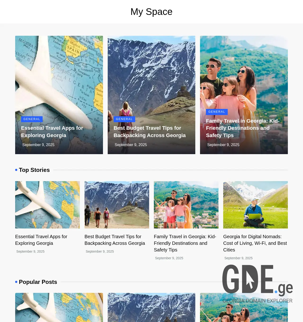 Screenshot of the site myspace.ge at 2025-12-03