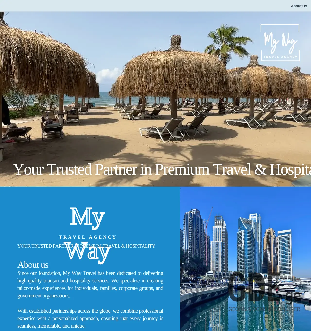 Screenshot of the site mywaytravel.ge at 2025-11-30