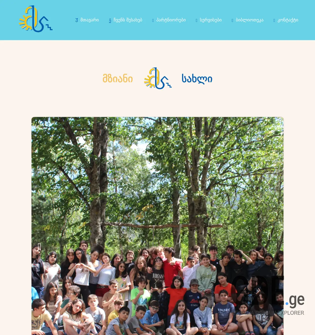 Screenshot of the site mziani.ge at 2025-12-01