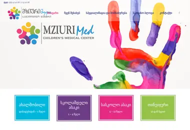 Screenshot of mziurimed.ge