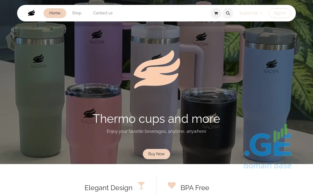 Screenshot of the site nadimishop.ge at 2025-10-10