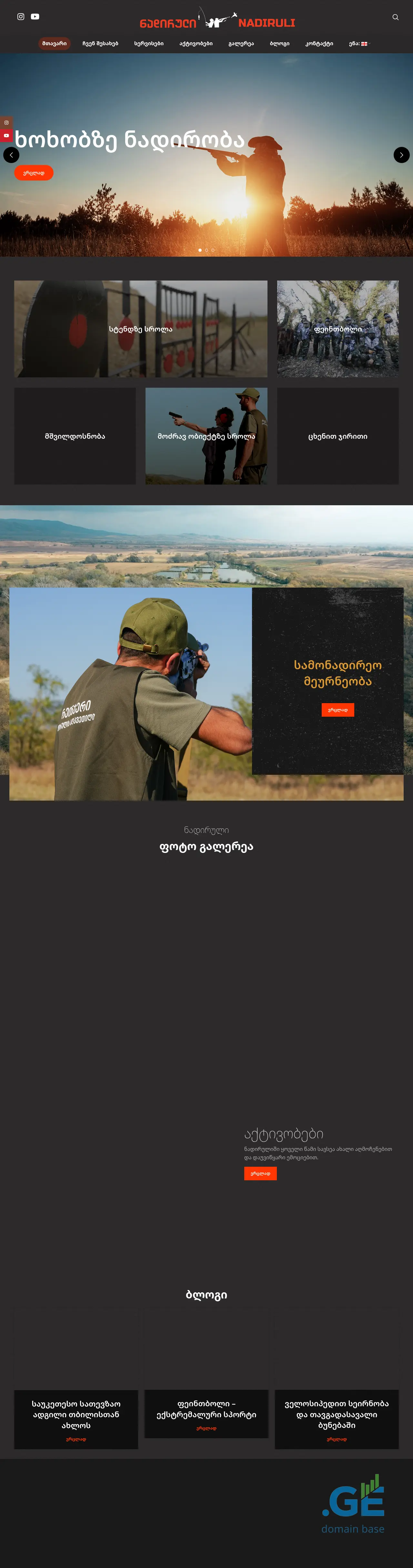 Screenshot of the site nadiruli.ge