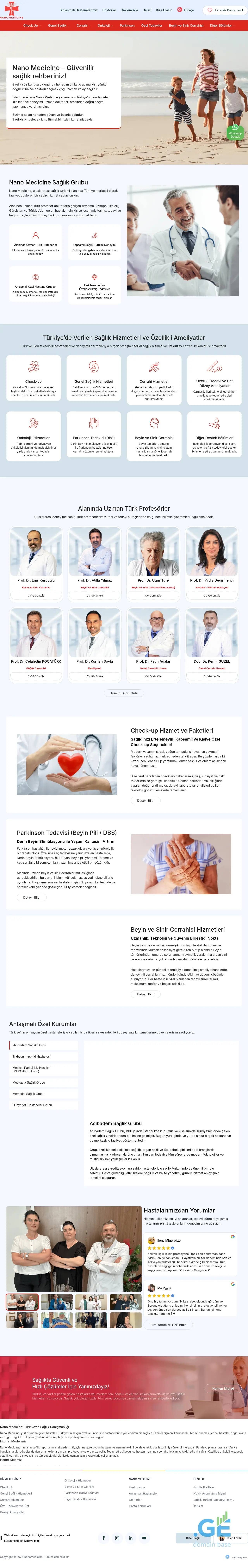 Screenshot of the site nanomedicine.ge
