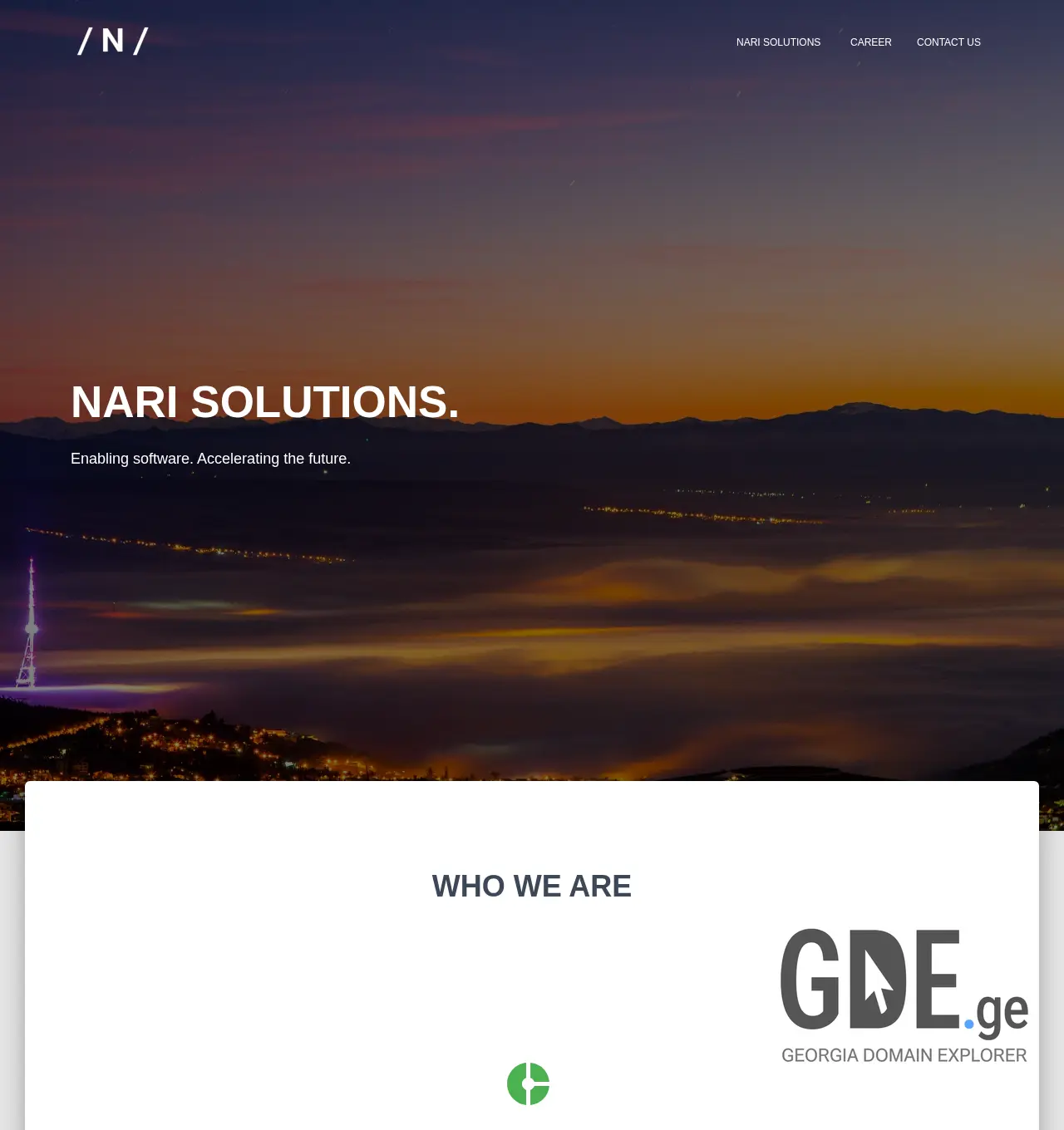 Screenshot of the site nari.ge at 2025-12-02