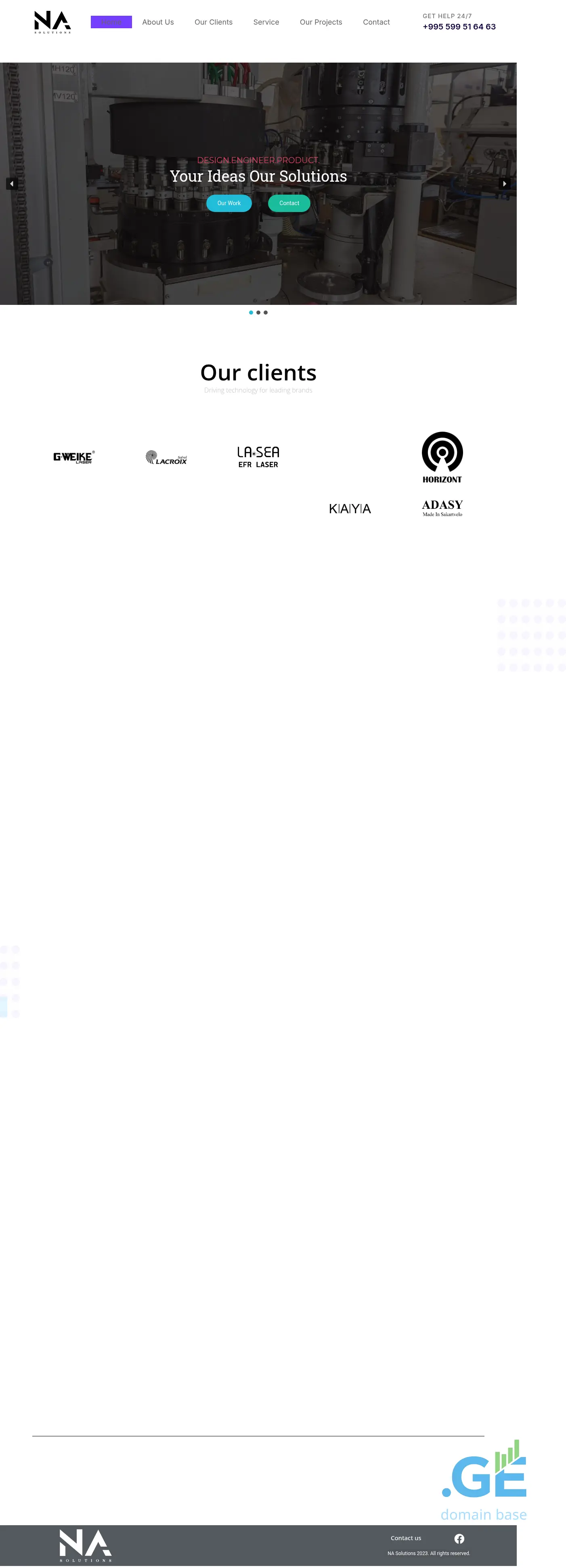 Screenshot of the site nasolutions.ge