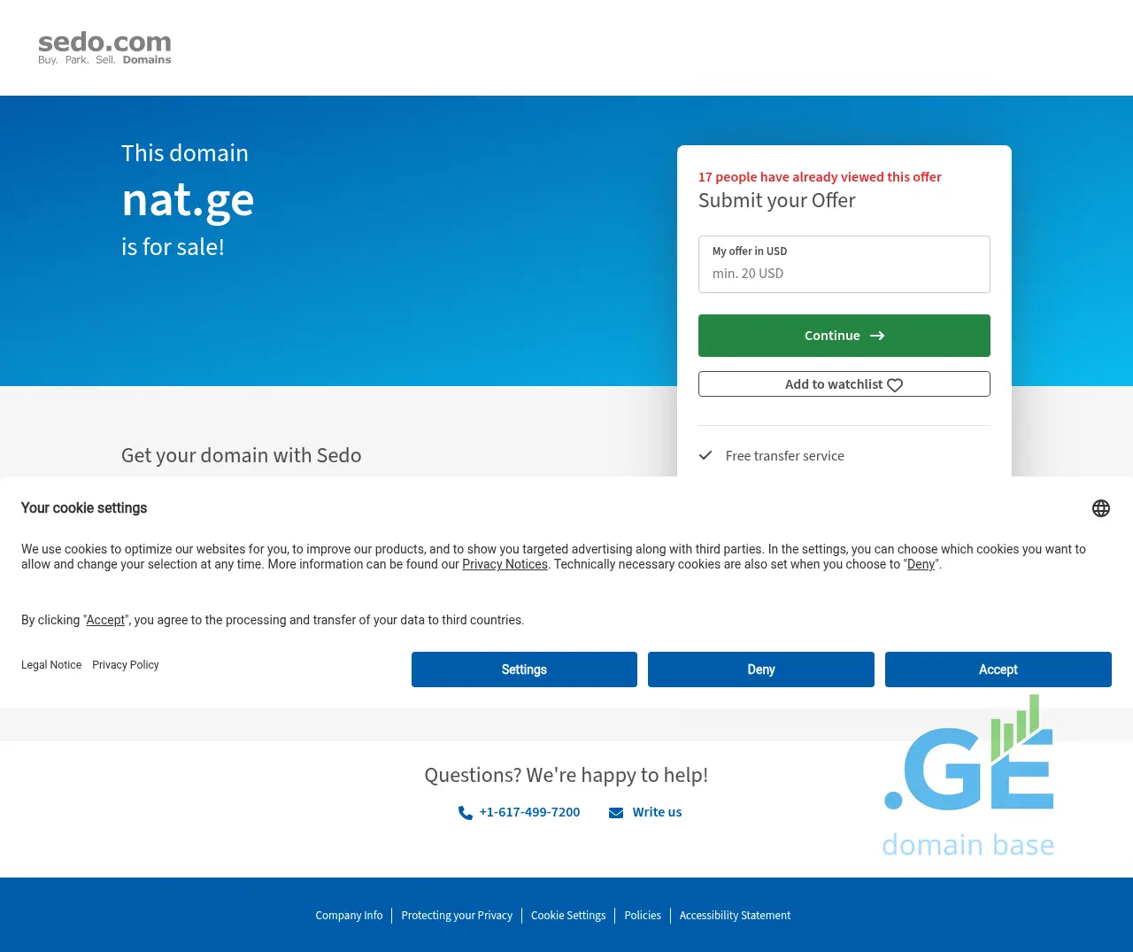 Screenshot of the site nat.ge at 2025-09-16