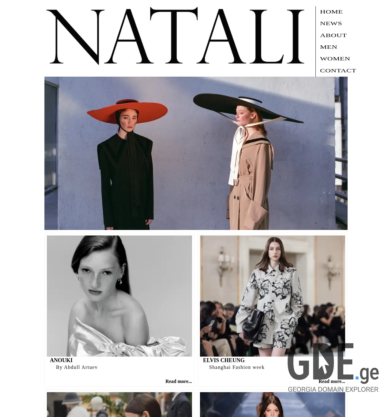 Screenshot of the site natalimodels.ge at 2025-11-29