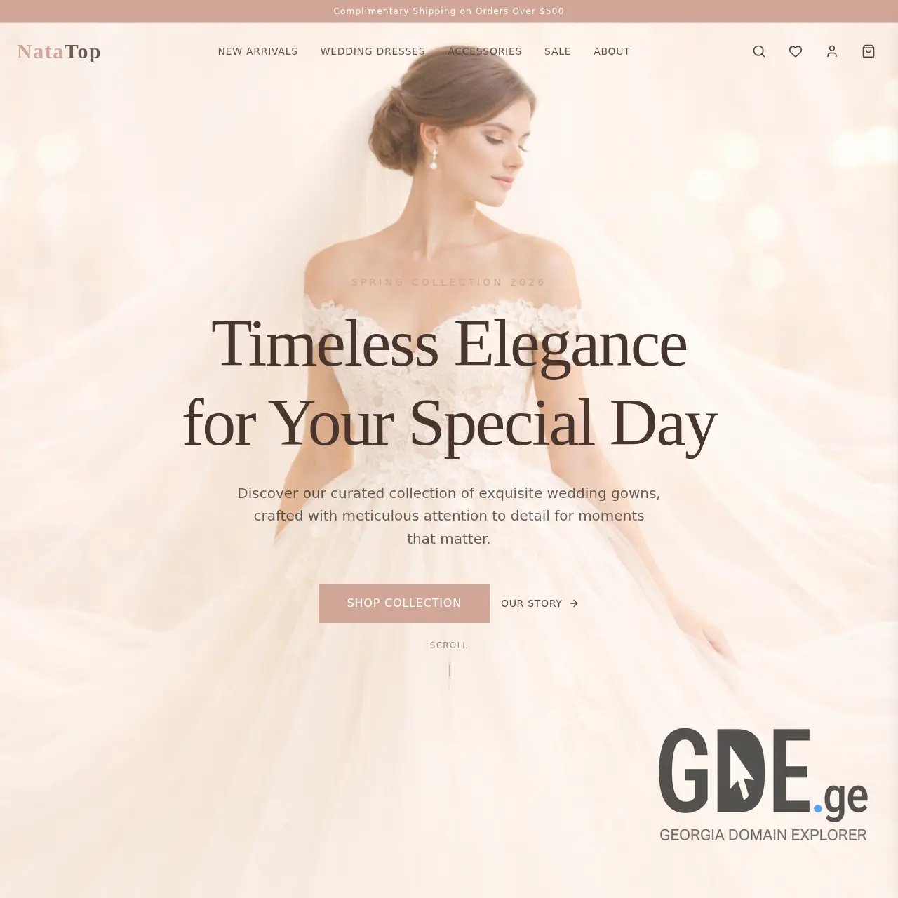 Screenshot of the site natatop.ge at 2026-02-19