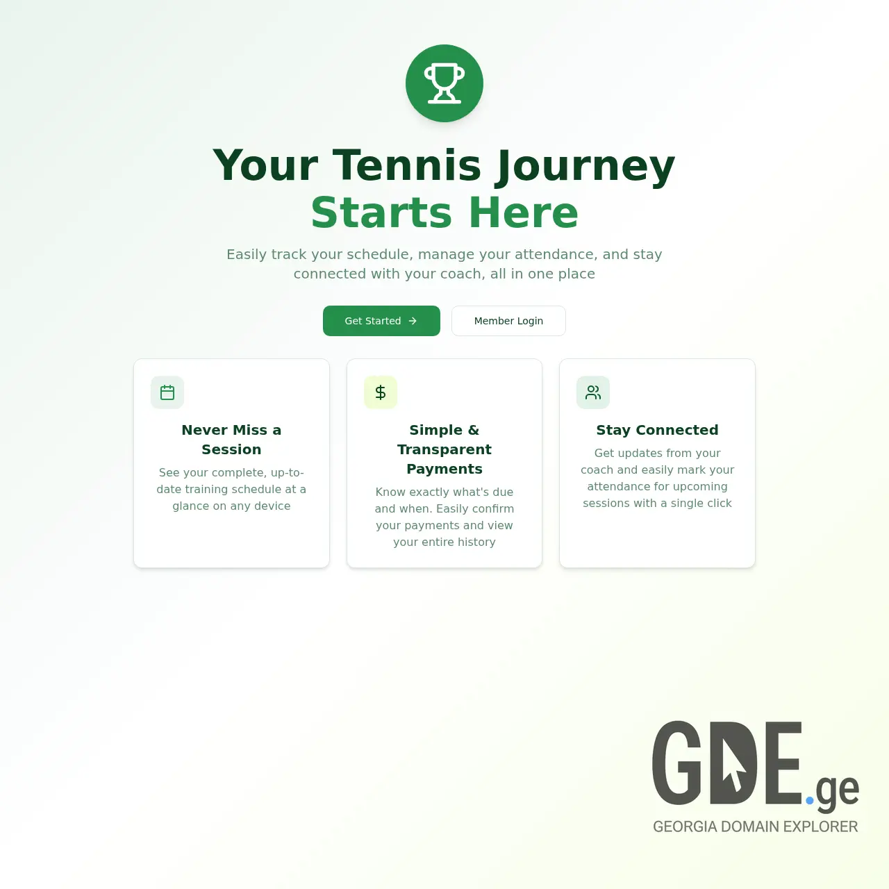 Screenshot of the site natiatennis.ge at 2025-12-14