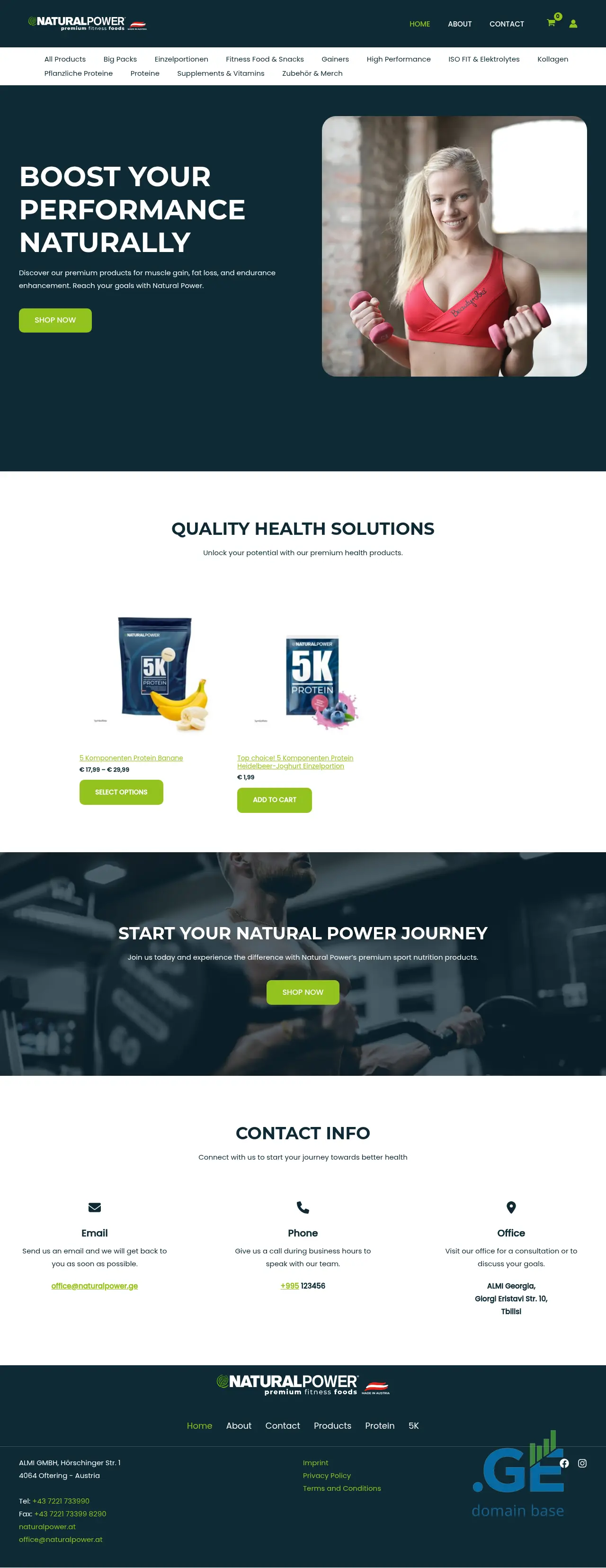 Screenshot of the site naturalpower.ge