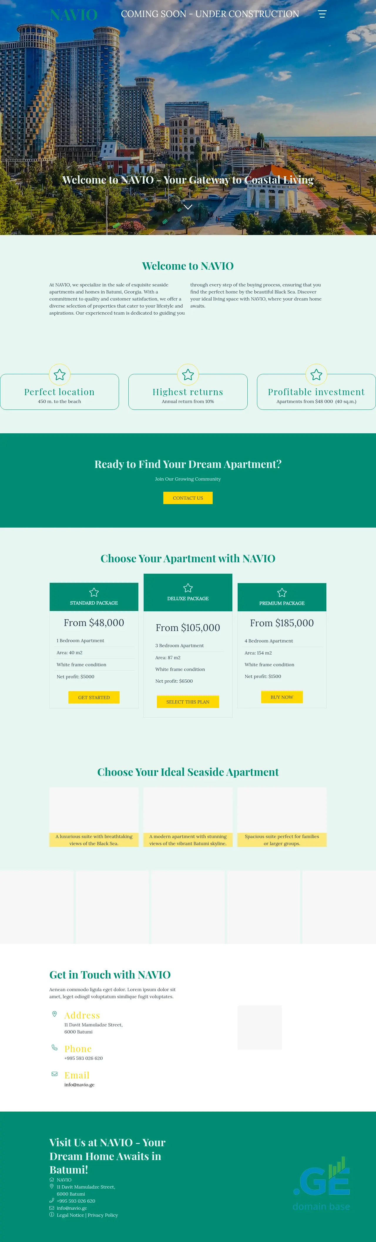 Screenshot of the site navio.ge