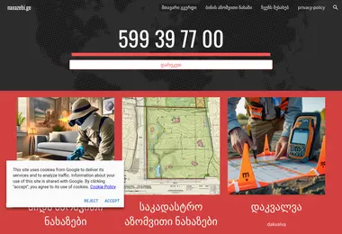 Screenshot of naxazebi.ge