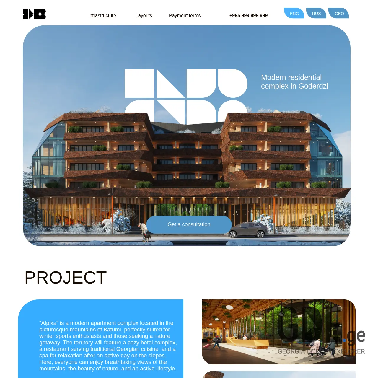 Screenshot of the site nbdevelopment.ge at 2025-12-12