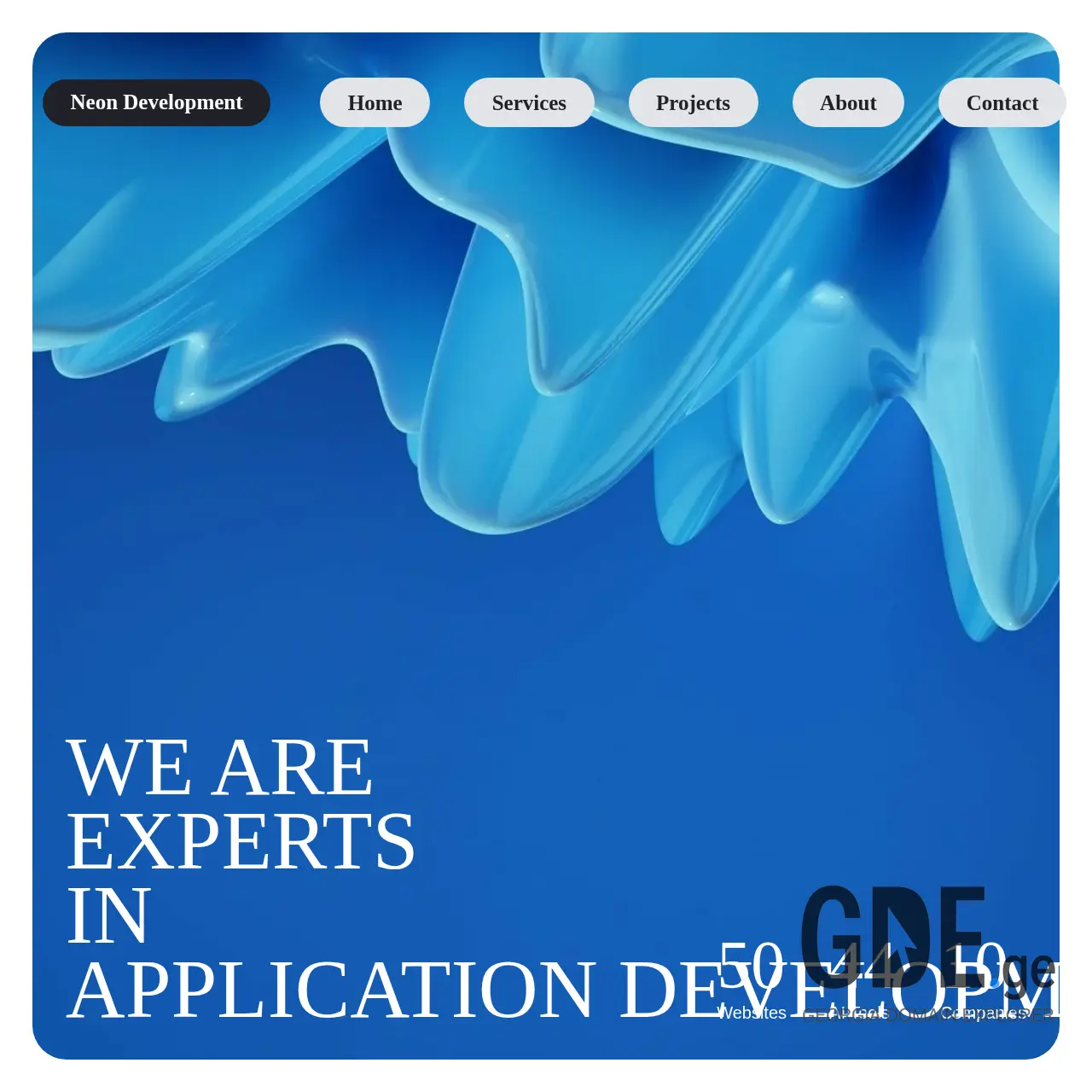 Screenshot of the site neondev.ge at 2025-12-11
