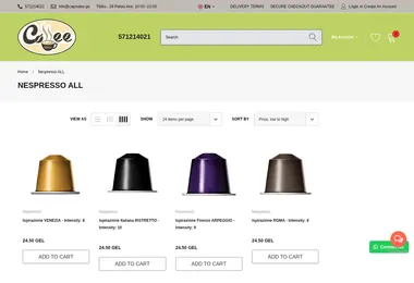 Screenshot of nespressogeorgia.ge