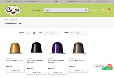 Screenshot of nespressogeorgia.ge