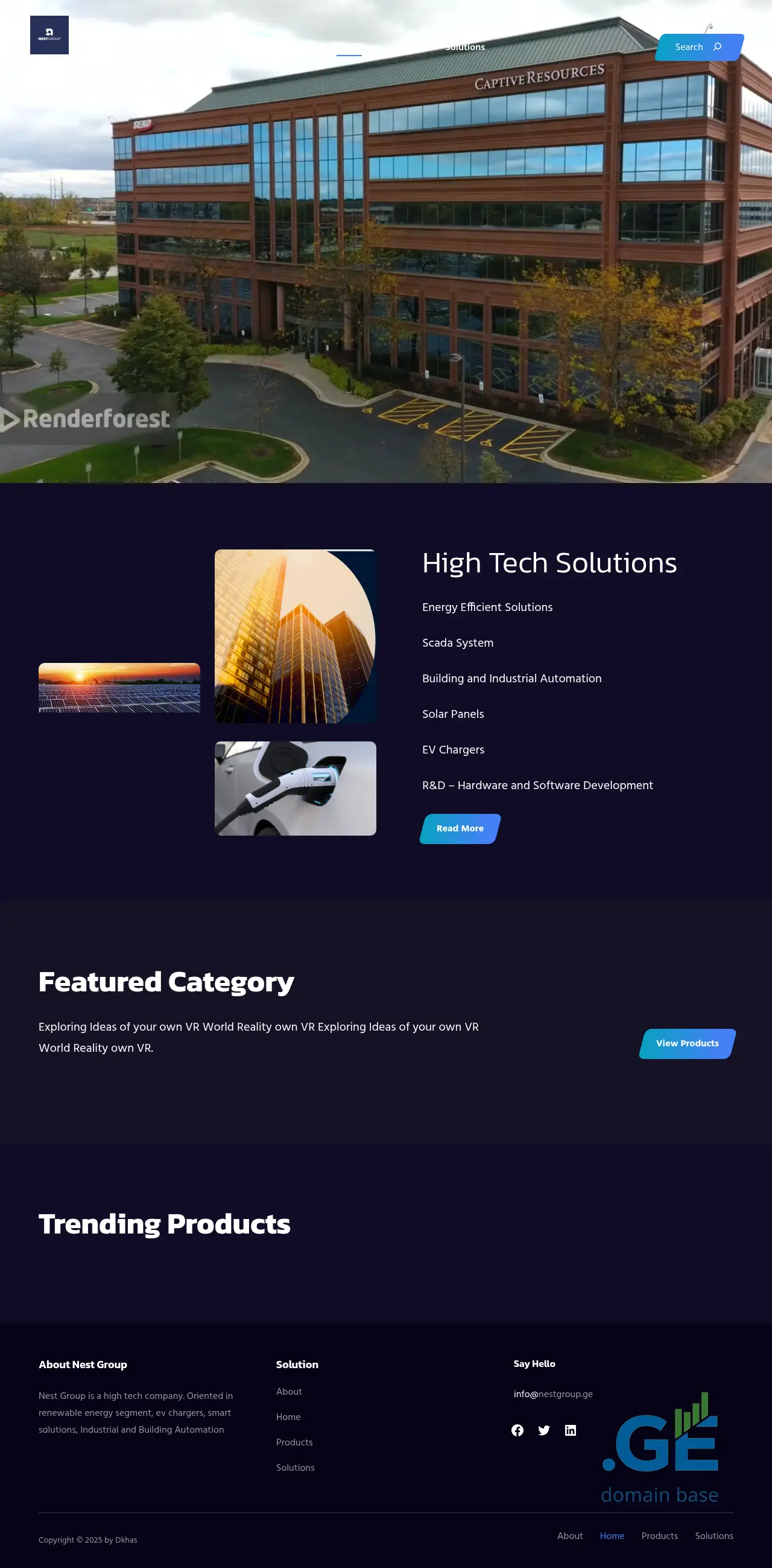 Screenshot of the site nestgroup.ge