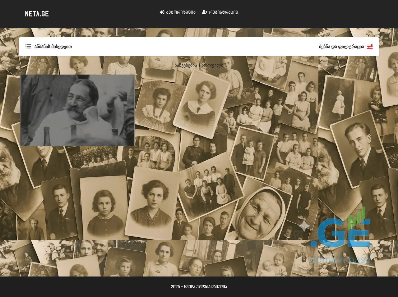 Screenshot of the site neta.ge