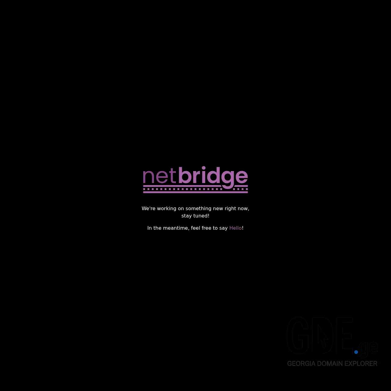 Screenshot of the site netbrid.ge at 2025-12-12