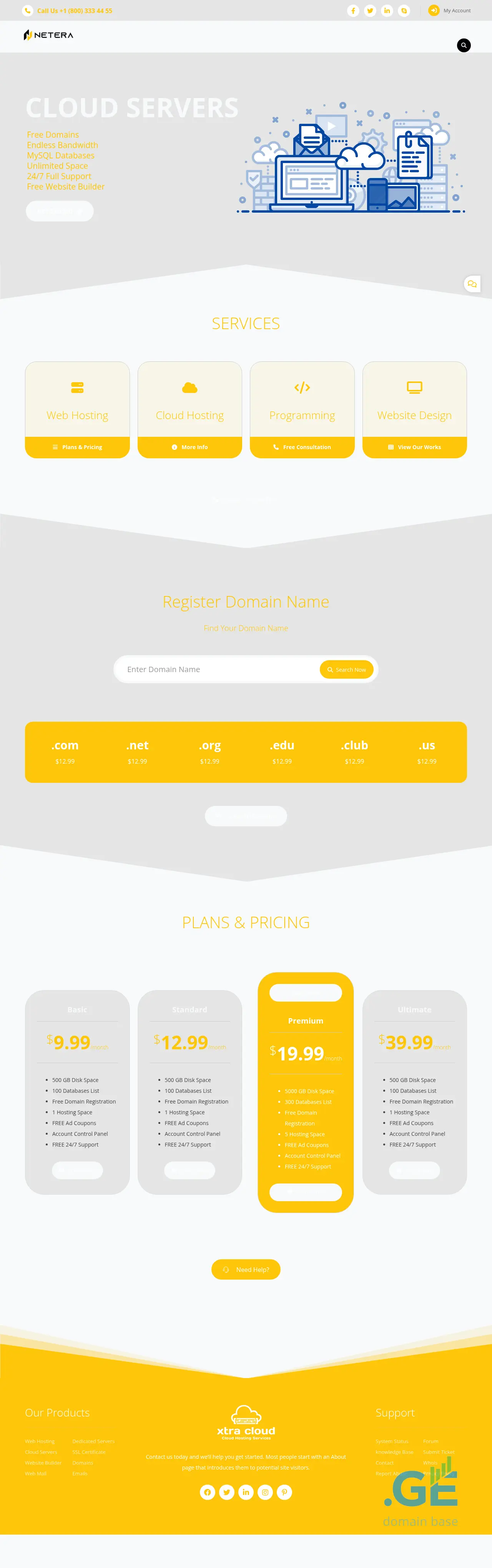 Screenshot of the site netera.ge