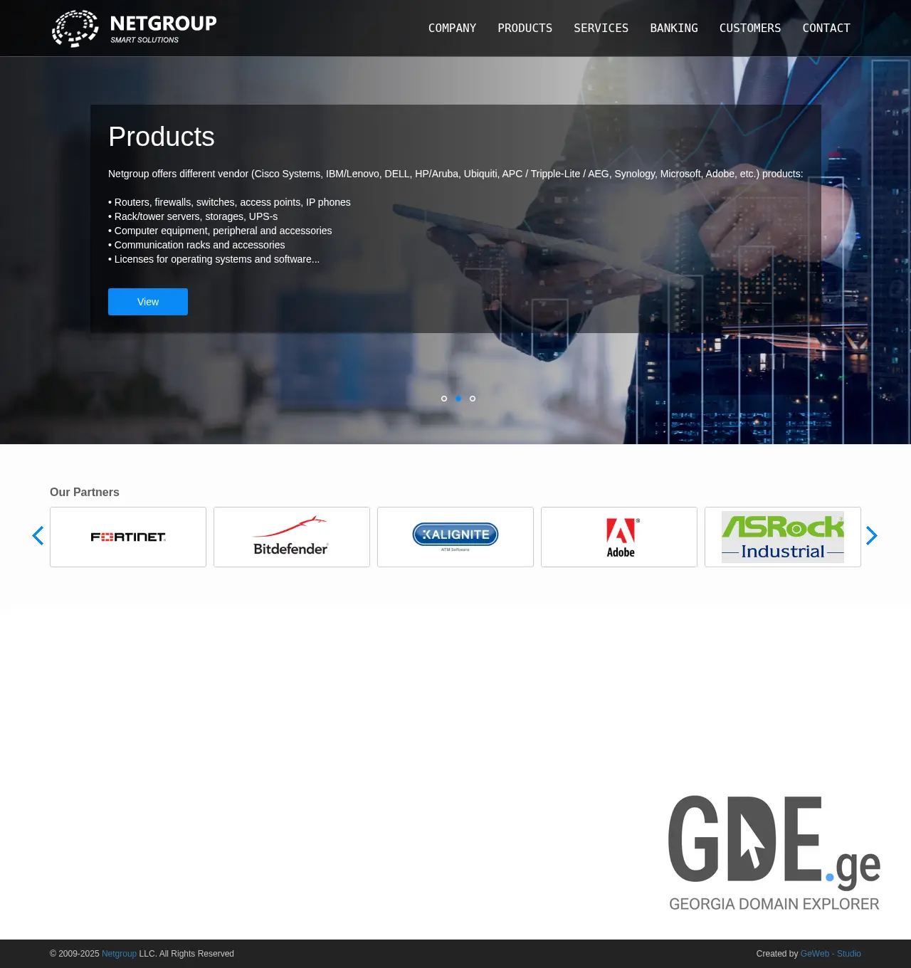 Screenshot of the site netgroup.ge at 2025-11-29