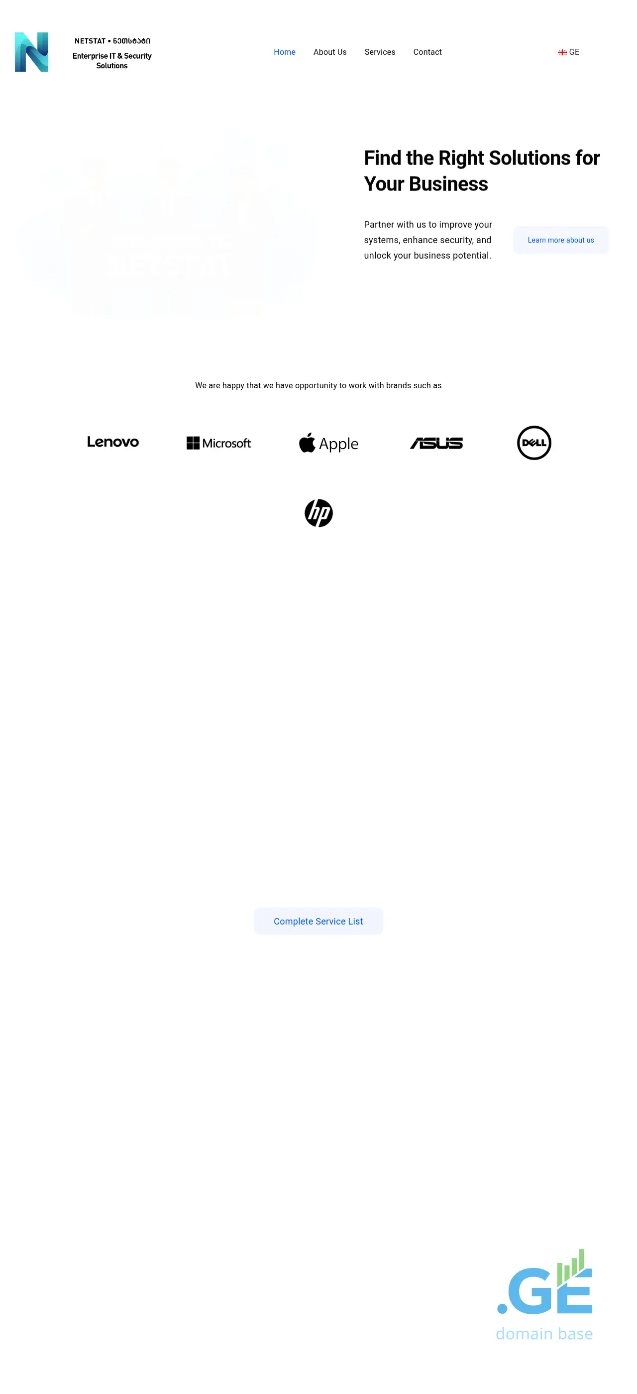Screenshot of the site netstat.ge