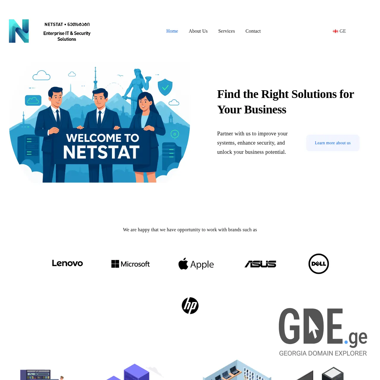 Screenshot of the site netstat.ge at 2025-12-12