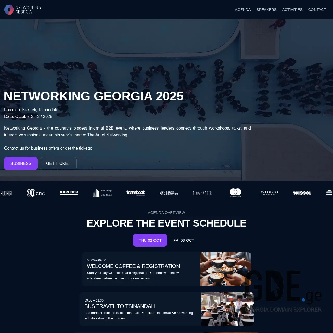 Screenshot of the site networkinggeorgia.ge at 2025-12-11
