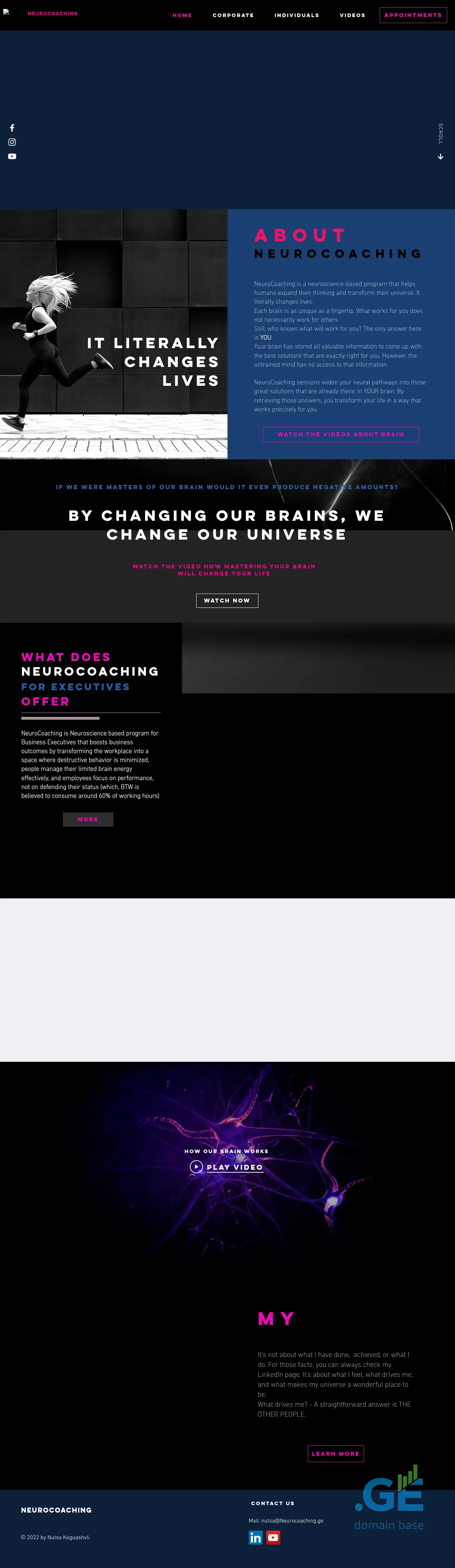 Screenshot of the site neurocoaching.ge