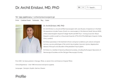 Скриншот neurosurgeon.ge