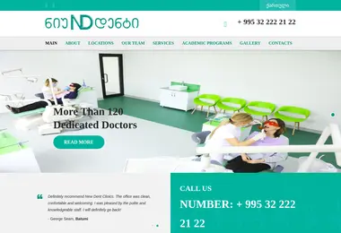 Скриншот newdent.ge