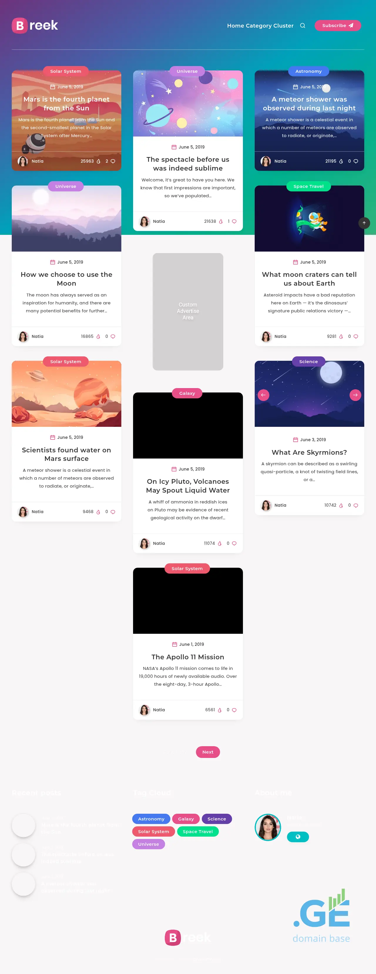 Screenshot of the site newton.ge at 2025-10-10