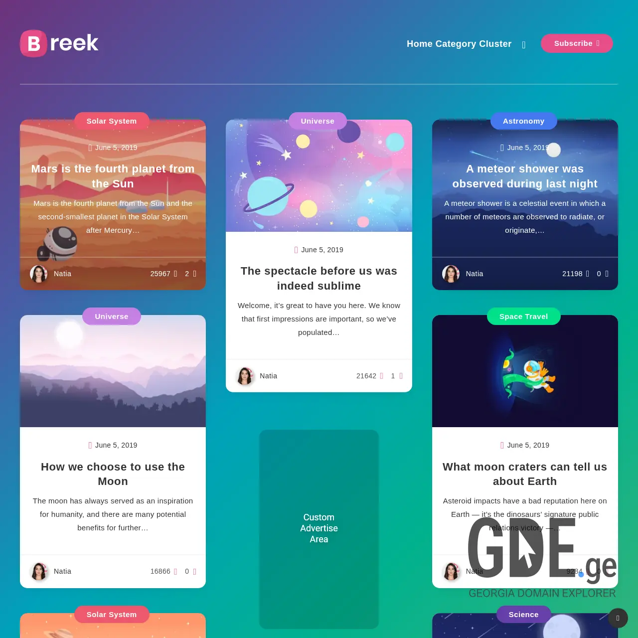 Screenshot of the site newton.ge at 2025-12-12