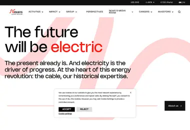 Screenshot of nexans.ge