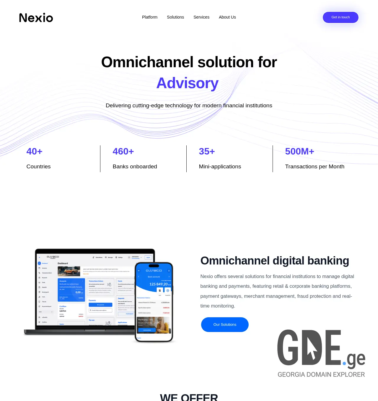 Screenshot of the site nexio.ge at 2025-12-02