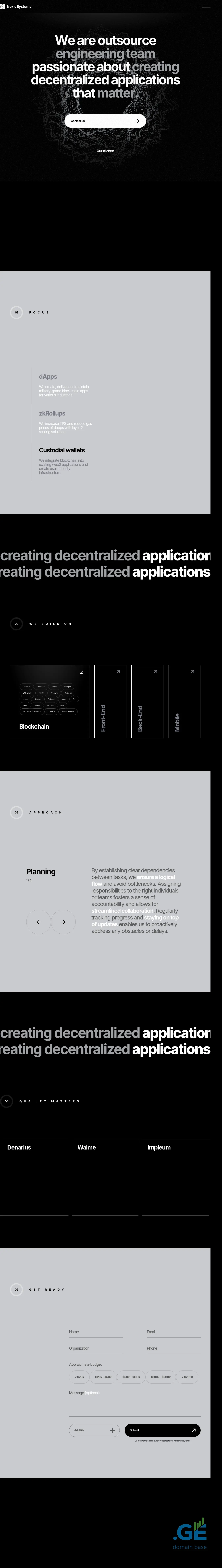 Screenshot of the site nexis.ge