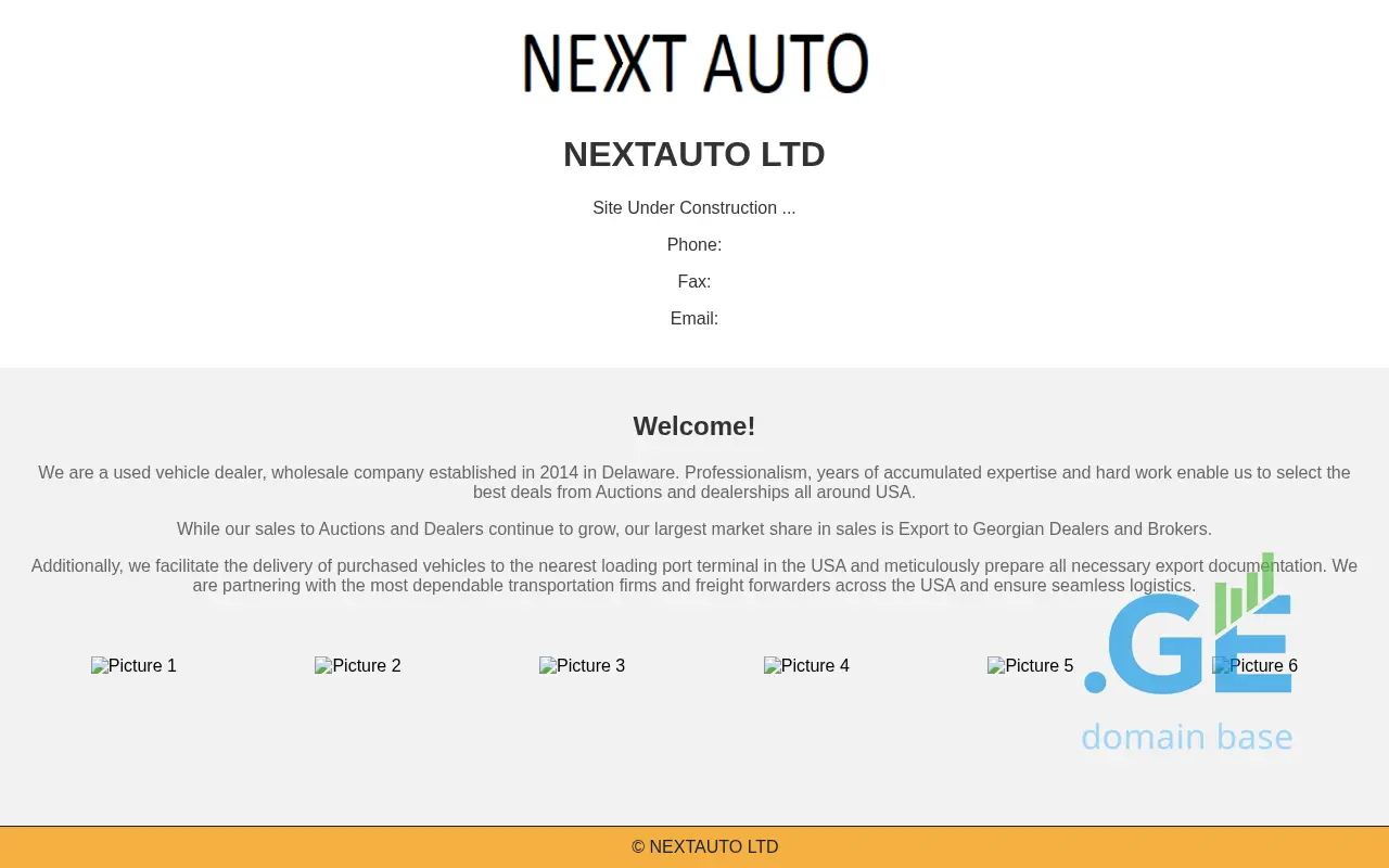 Screenshot of the site nextauto.ge