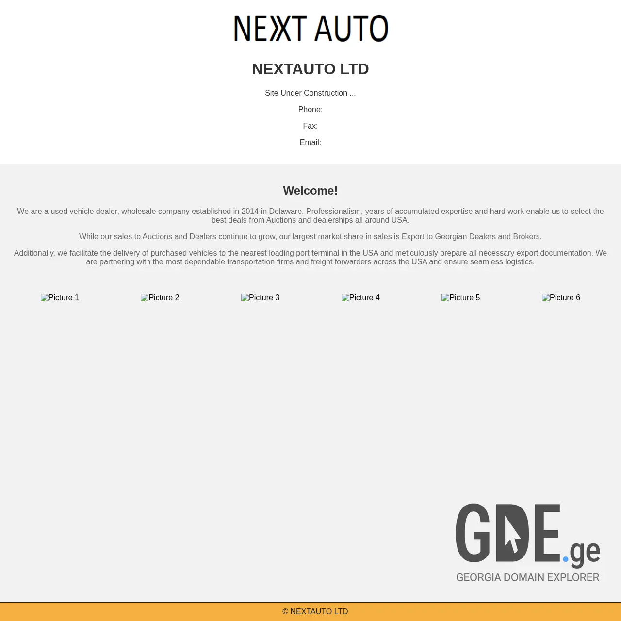 Screenshot of the site nextauto.ge at 2025-12-12